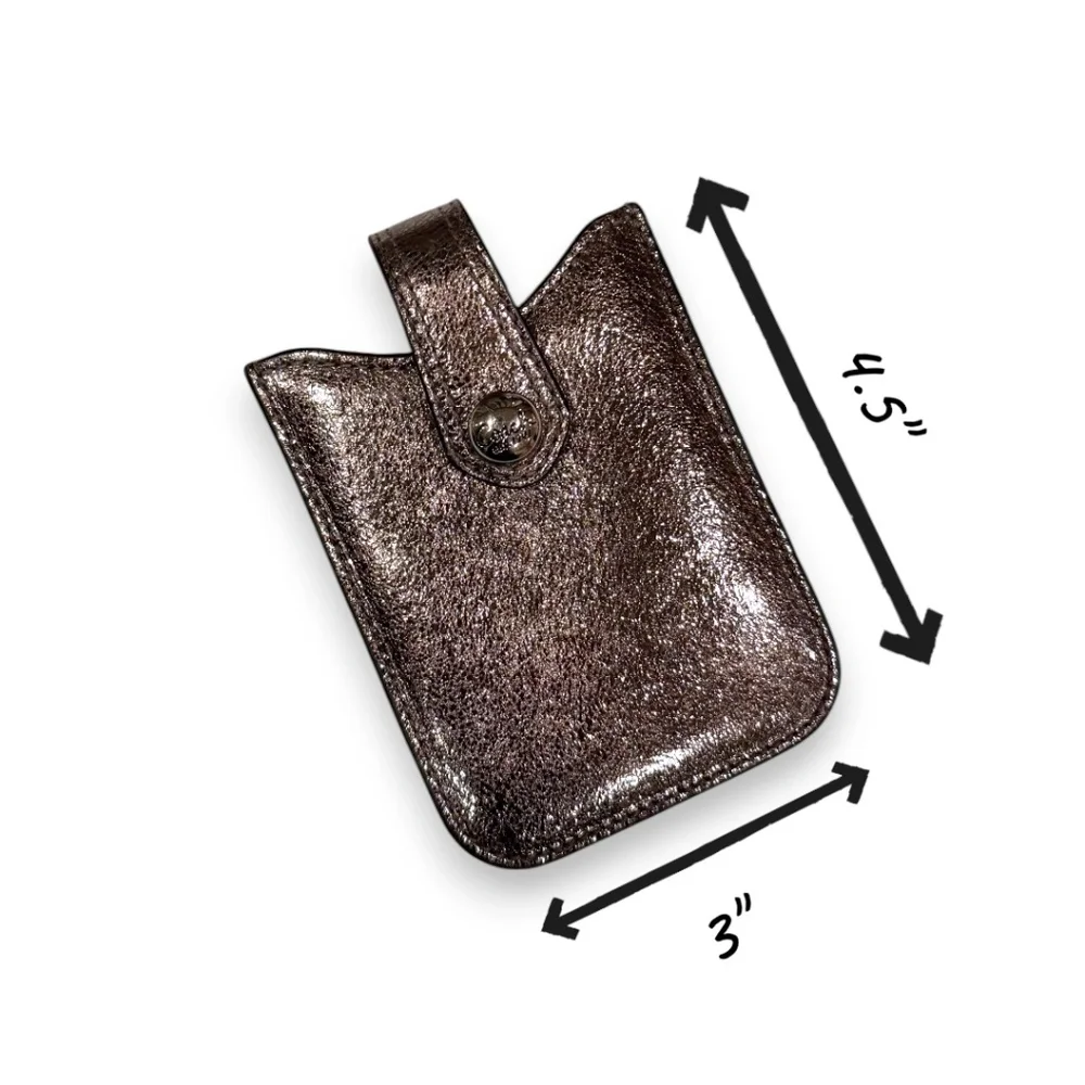 Coach Metallic Leather Phone Pouch / Mini Case